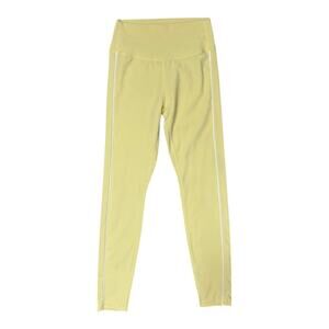 Wilo the Label Yellow Leggings with White Stripe - High-waisted - Size M